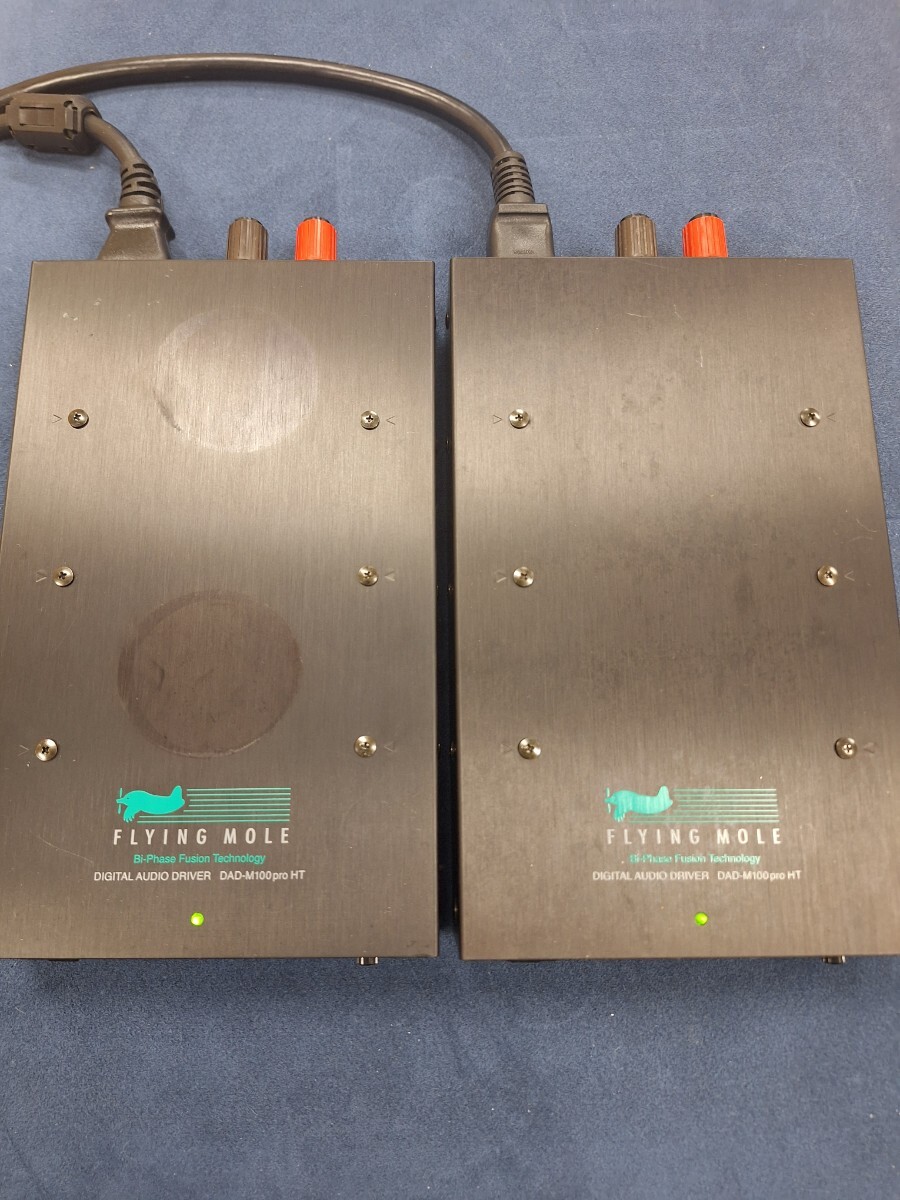 FLYING MOLE DAD-M100pro HT ペア 通電確認済 長期保管品 ジャンク 本体 取説 モノラルパワーアンプ フライングモール拍卖
