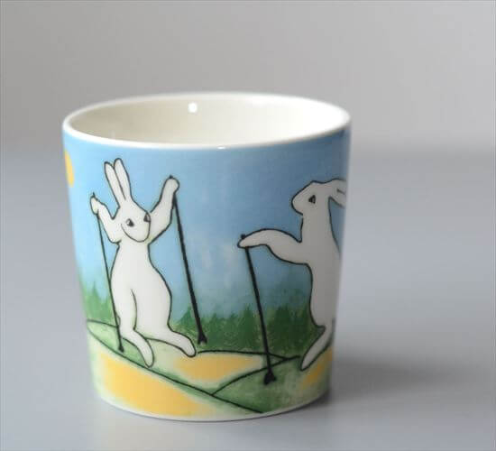 ARABIA Helja Liukko-Sundstrom Nordic Walking Bunny マグカップ アラビア ヘルヤ ノルディックバニー ウサギ 北欧 ヴィンテージ it4122拍卖