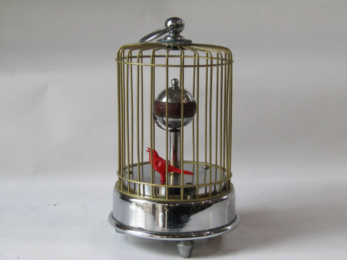極美品【幸福の赤い鳥】玩具ではありません 癒しの可愛い鳥かご時計 鳥籠時計 置き時計 ОH済 三日間使用中 日本製 // 精工舎 seikosha拍卖