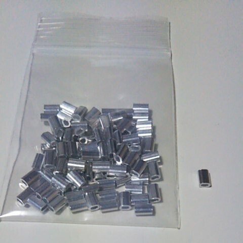 ワイヤー圧着スリーブ 100個入 1.0mm 送料無料 拍卖