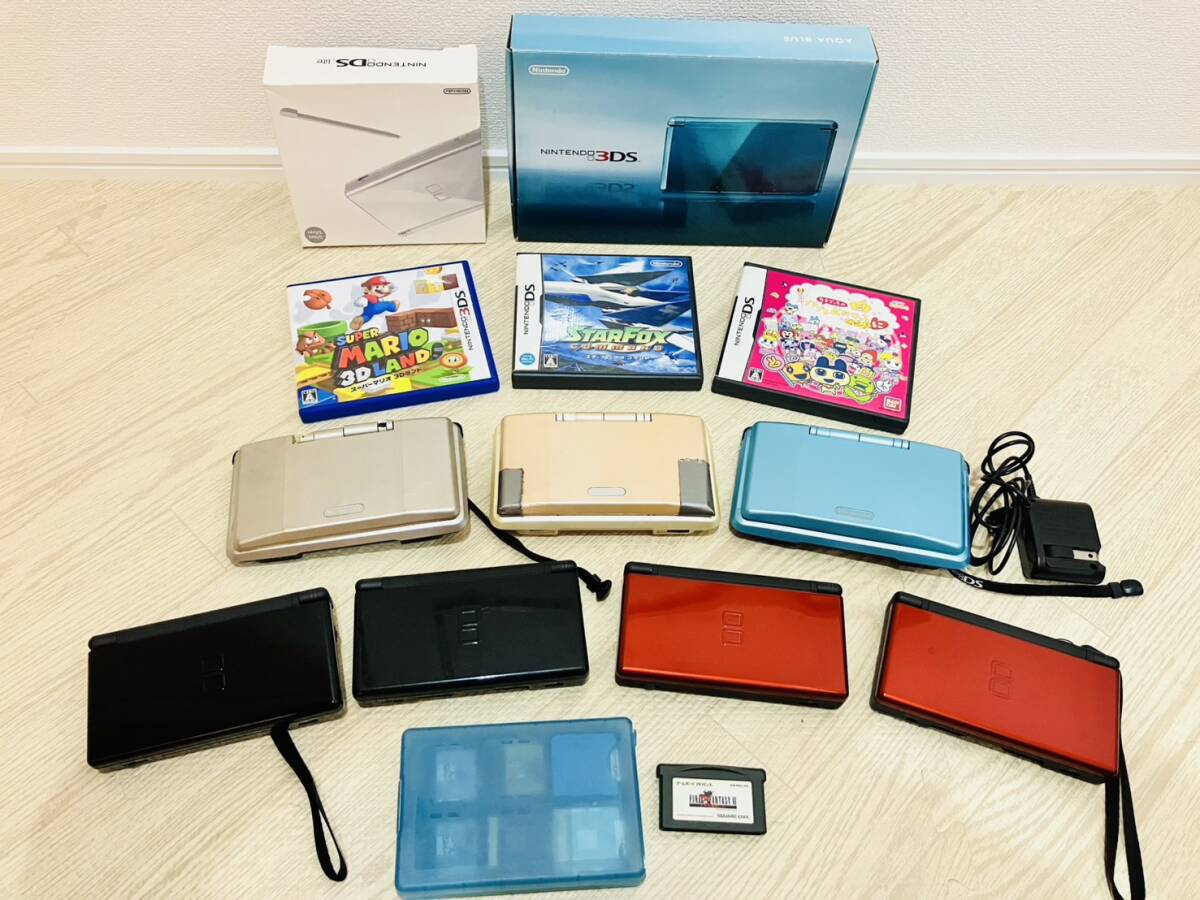 リ灘 【大量セット】 初代ニンテンドーDS / ニンテンドーDS Lite / ニンテンドー3DS 本体 ソフト17本+1 箱付き 付属品一式 大量まとめ拍卖