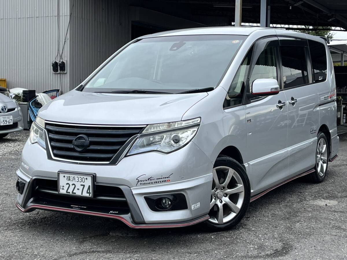 セレナ*検長*28年式!*ニスモエアロ*タワーバー*HID*スマートキー*左パワスラ*純正ナビ*Bカメラ*BTオーディオ*DTV*DVD*CD*ETC*AW*210930拍卖