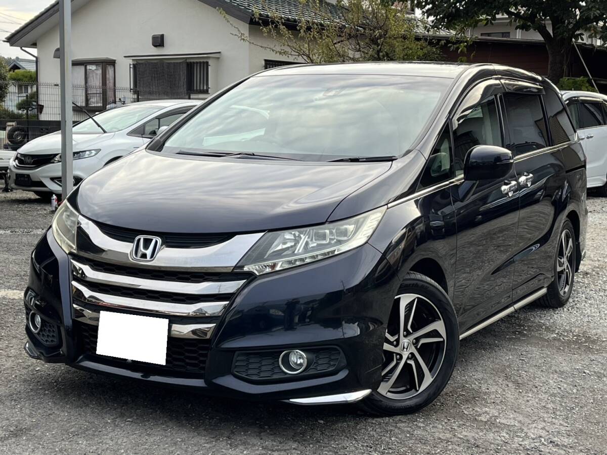 オデッセイ*アブソルート*LEDヘッドライト*スマートキー*両パワスラ*純正8インチナビ*Bカメラ*BTオーディオ*DTV*DVD*CD*ETC*純正AW*111013拍卖