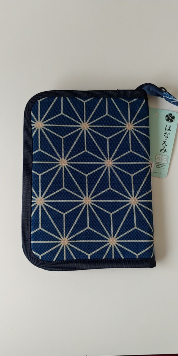 はなえみ/和柄/マルチケース/紺/保険証・お薬手帳ケース/通帳ケース拍卖