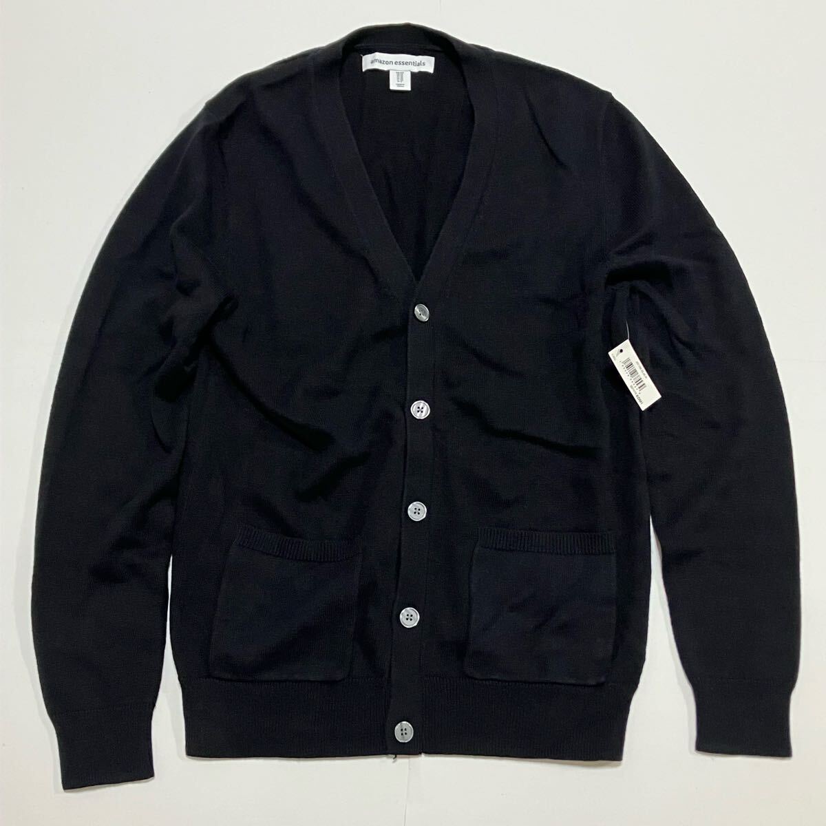 未使用 タグ付 amazon essentials カーディガン ブラック S アマゾン プライベートブランド PB ニット セーター 長袖拍卖
