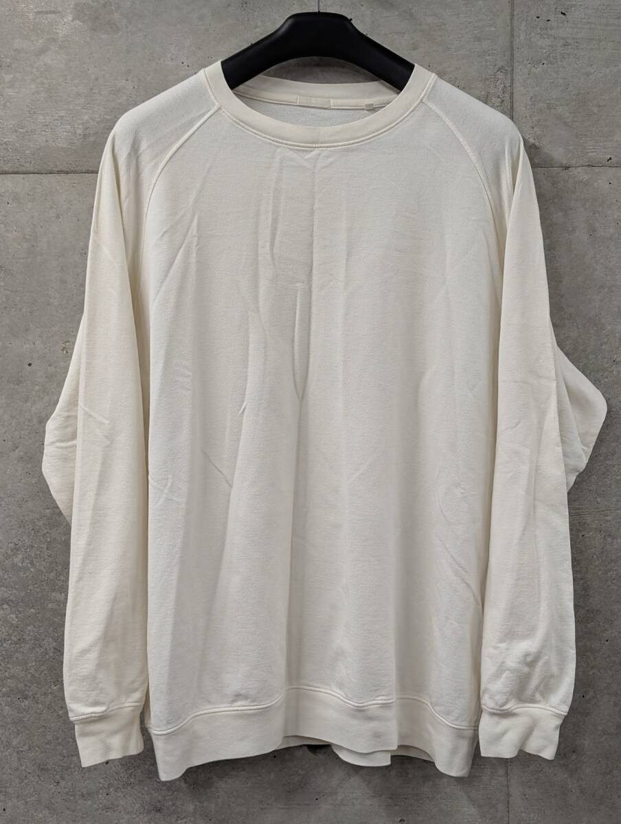 COMOLI コモリ コットンシルク長袖クルー 4 ホワイト 22AW W03-05008拍卖