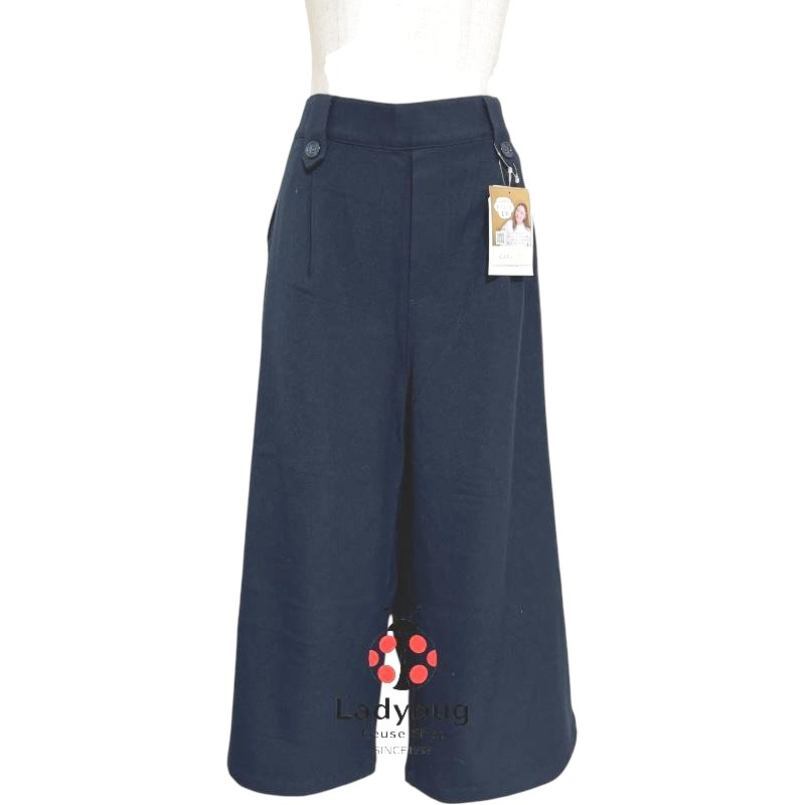 CAFII しまむら おさむさん着用 ワイドパンツ ネイビー 冬 無地 4L拍卖