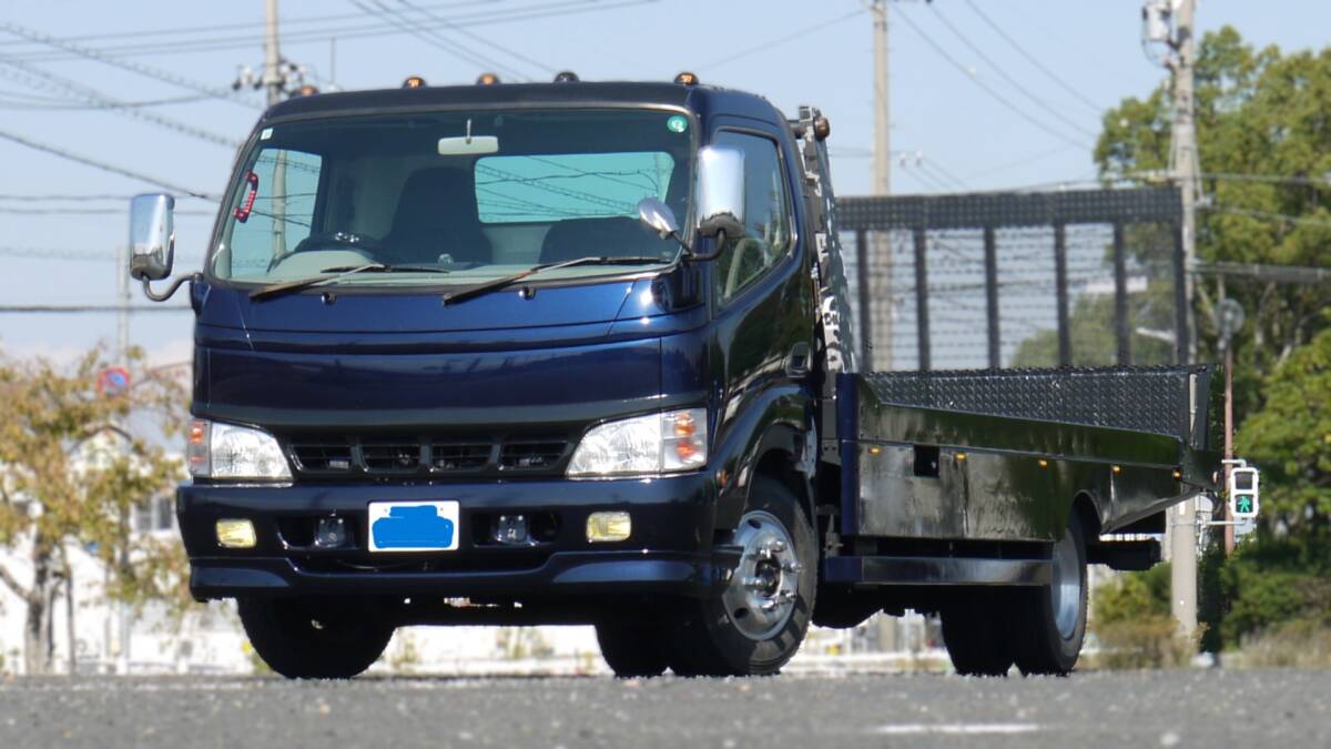 ☆積載王!!レトロ!!NEWデュトロ!!安心のトヨタOEM車!!ユニックNEO5積載車!!フルラジコン!!超希少積載3,4㌧!!検R7年11月!!フレーム極上!即売拍卖