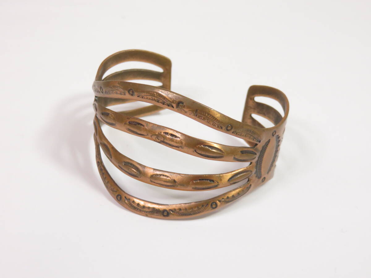 SOLID COPPER ソリッド カッパー バングル 銅 ヴィンテージ NAVAJO ナバホ族 レア 希少拍卖