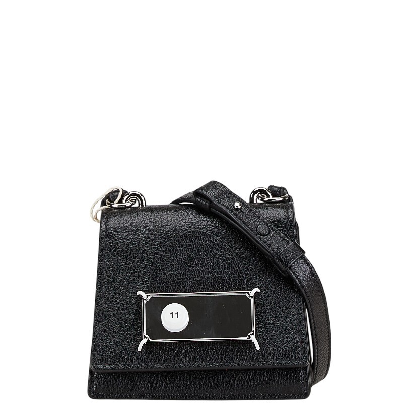 マルタンマルジェラ メゾンマルジェラ カレンダー ミニ ショルダーバッグ ブラック レザー レディース MARTIN MARGIELA 【中古】拍卖