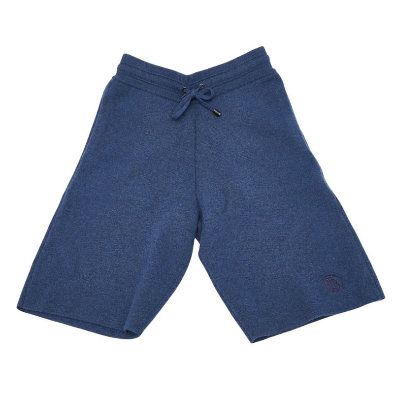 バーバリー ニットハーフパンツ 表記サイズ:S ブルー カシミヤ メンズ BURBERRY 【中古】拍卖