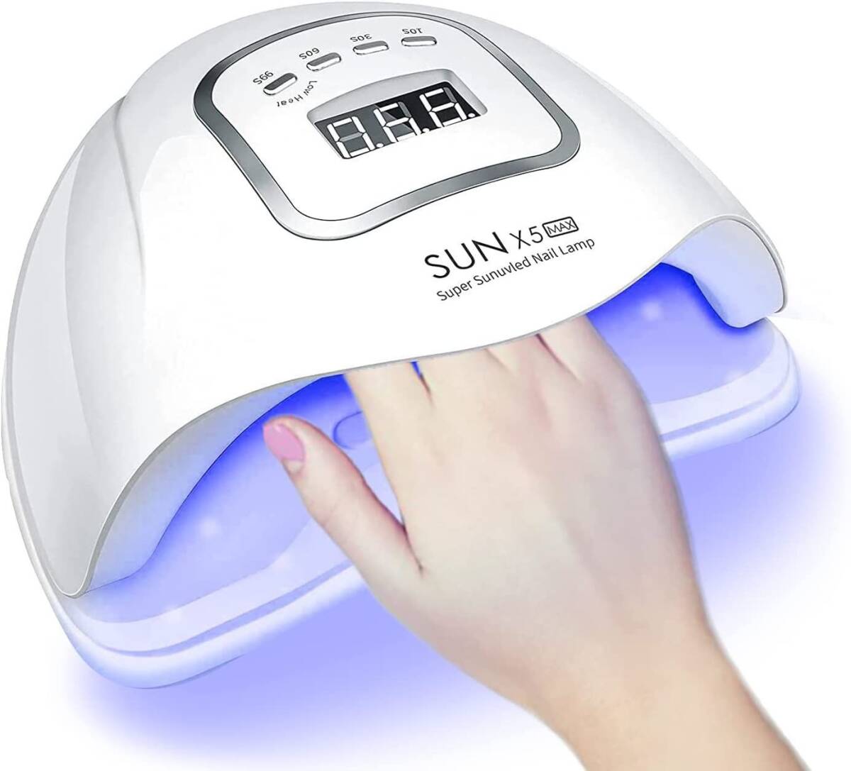 LED ジェルネイルライト 120W 高出力 ネイルマシン レジン 自動オンオフ プロ用 ネイリスト 白 ホワイト 447拍卖