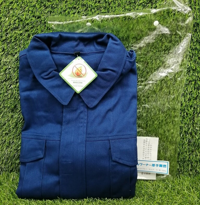 未使用品 ワーナーケミカル 溶接作業 空調服 作業服 クールワーナー 厚手難燃 3L ダークブルー WK004拍卖