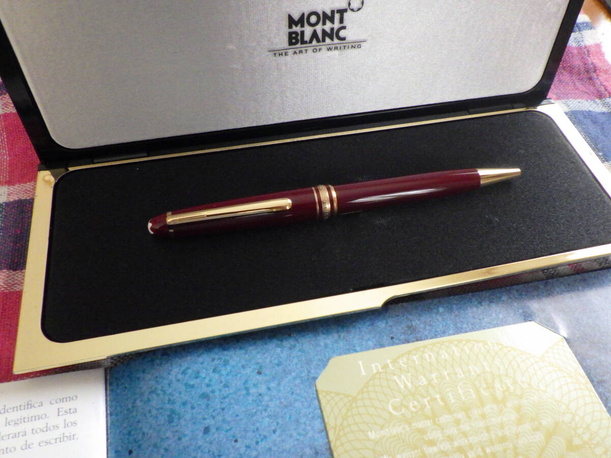 未使用 廃番 ドイツ製  MONTBLANC モンブラン マイスターシュテュック クラシック ツイスト式 ボールペン ボルドー ゴールド ドイツ製 拍卖