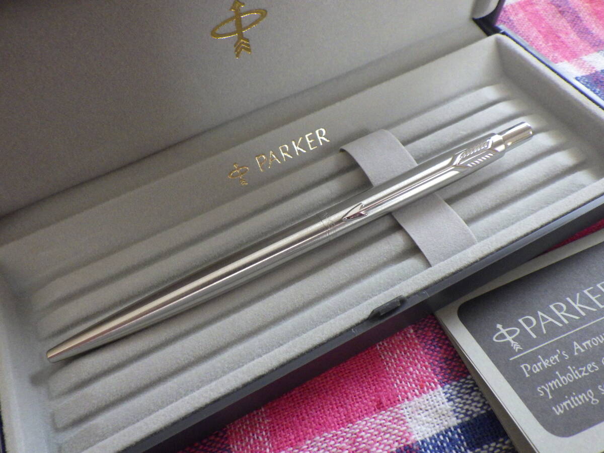 【未使用・廃番】U.K製 PARKER パーカー クラシック ステンレススチール CT ボールペン 箱付き拍卖