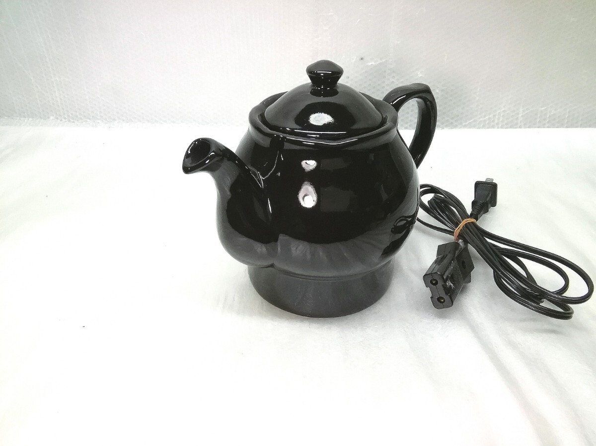 陶器製 電気ポット 電気ケトル お洒落ポット 電気湯沸かし器 アンティーク 昭和レトロ風 オブジェ 高敏 100V/550W 拍卖