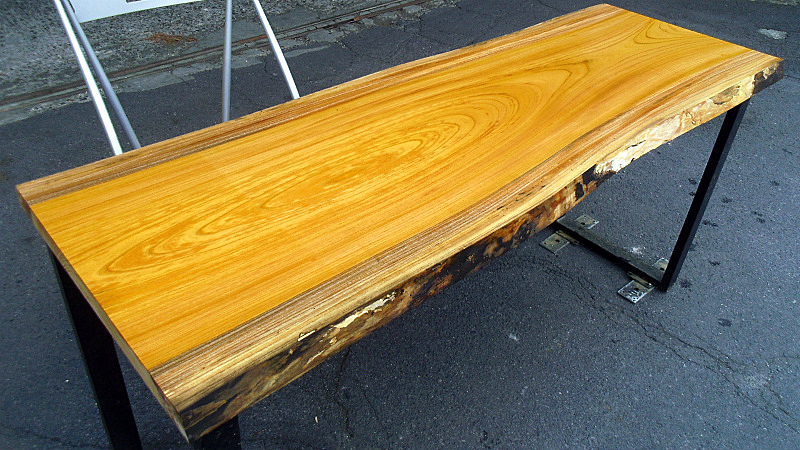 欅ケヤキ(DIYテーブル天板・脚追加OK)1500x530x40mm下仕上済SALE拍卖