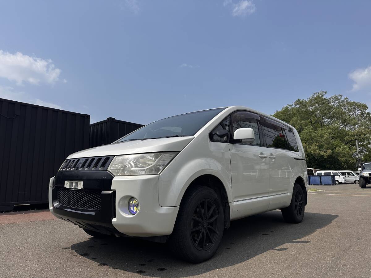 デリカD5 4WD 両側スライドドア サイドカメラ バックカメラ 下廻り腐食なし 作業車、トランポ、キャンピング等 冬季シーズン4WD拍卖