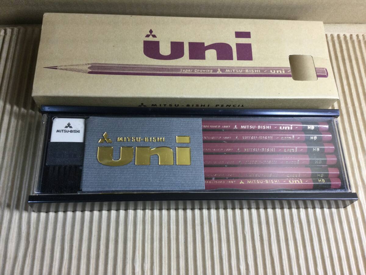 ミツビシ uni 鉛筆 ペンシル 新品 ケース 当時物 レア アンティーク 拍卖