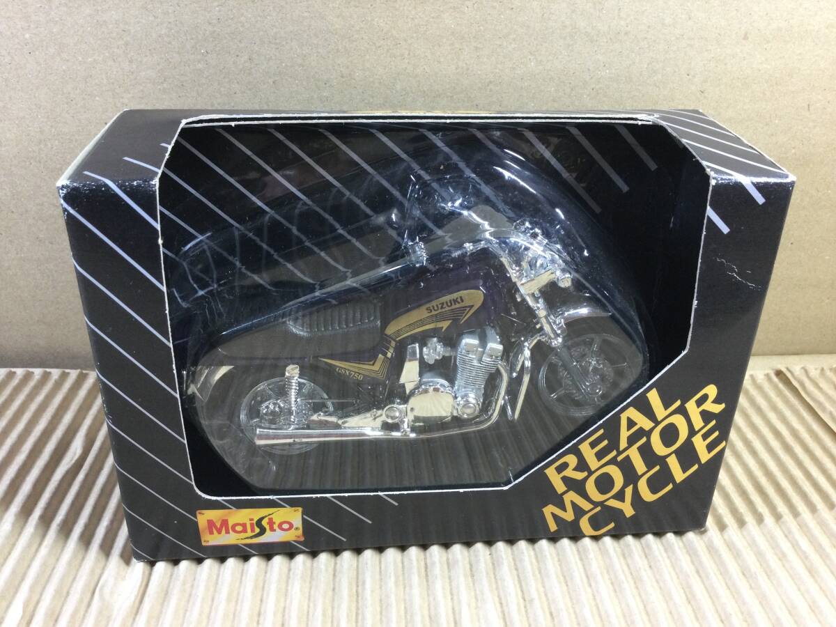 Maisto スズキ GSX750 REAL MOTOR CYCLE 新品 レア 昭和 バイク ミニカー拍卖