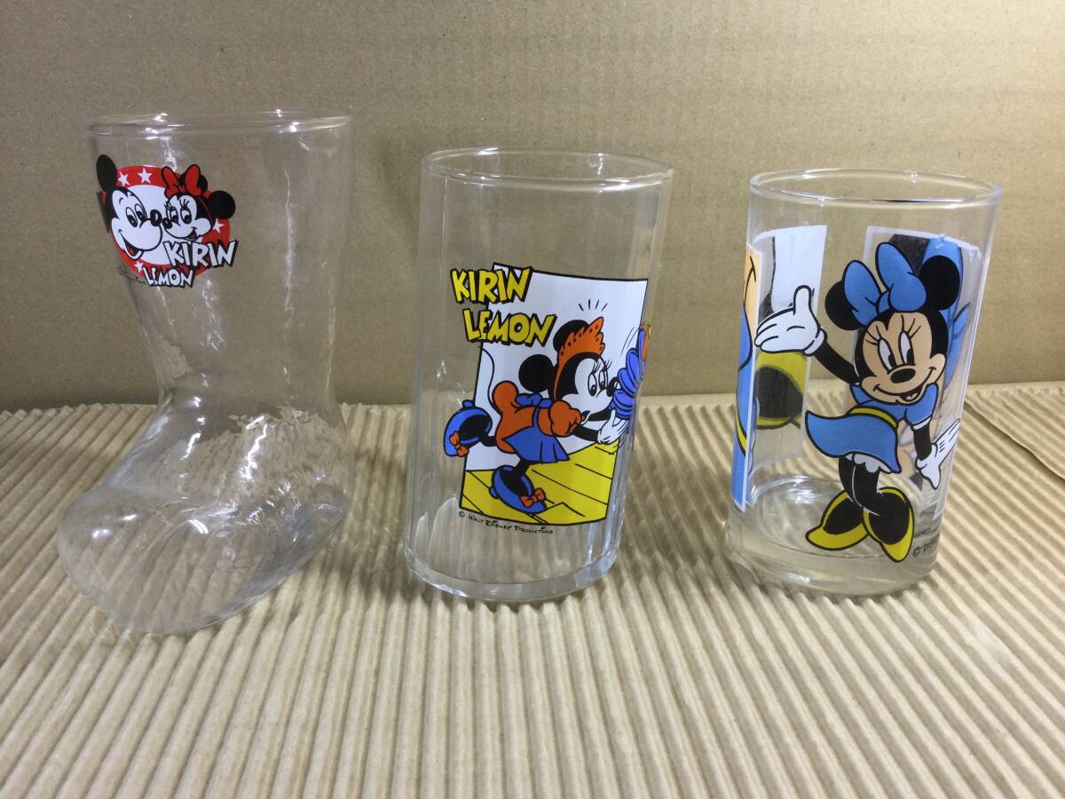 ミッキー ドナルド ディズニー キリンレモン グラス コップ カップ 昭和 レトロ レア 当時物拍卖