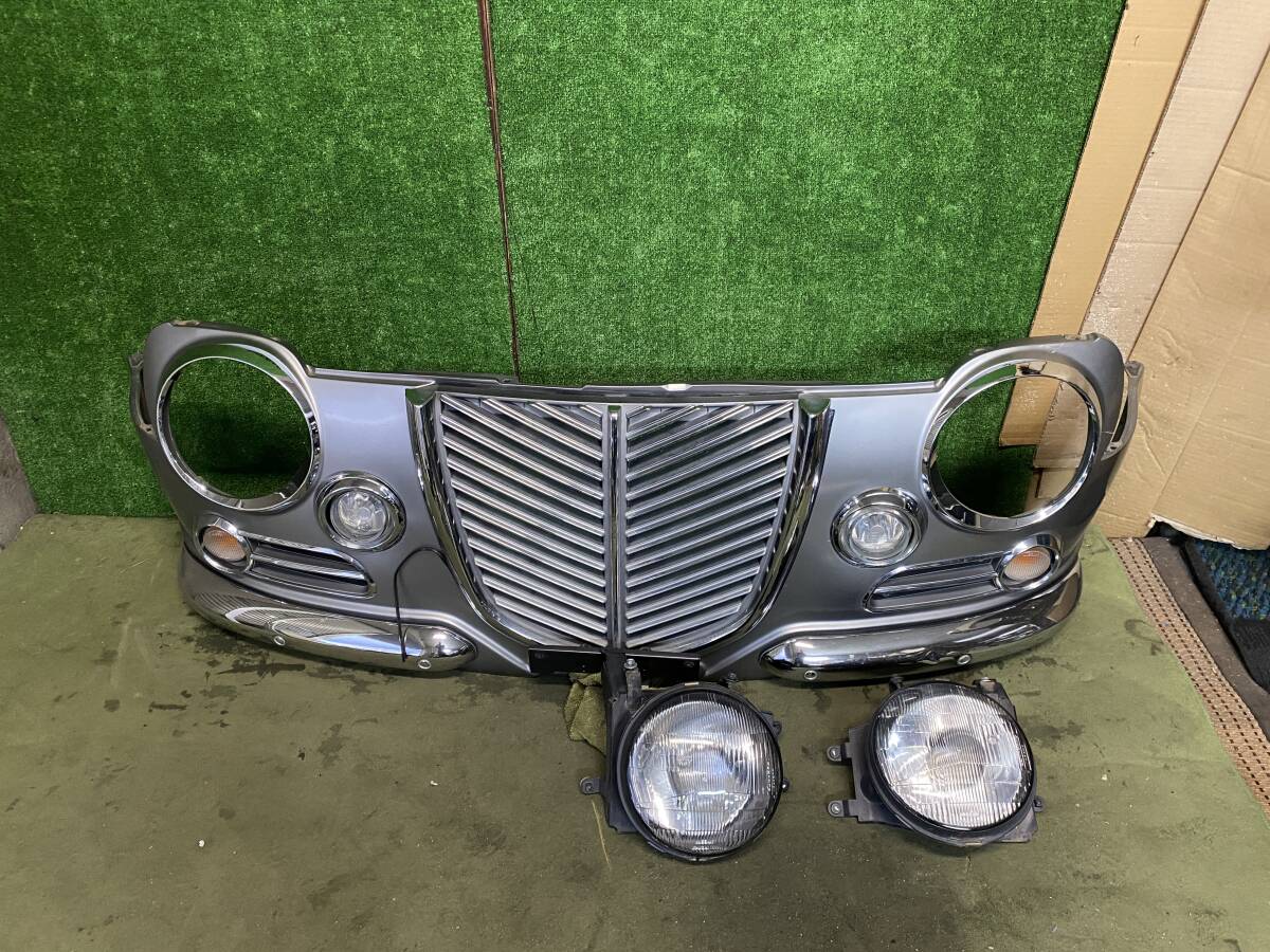 K11 マーチボレロ 日産純正 フロントバンパー グリル ヘッドライト フォグ ウィンカー メッキガーニッシュ拍卖