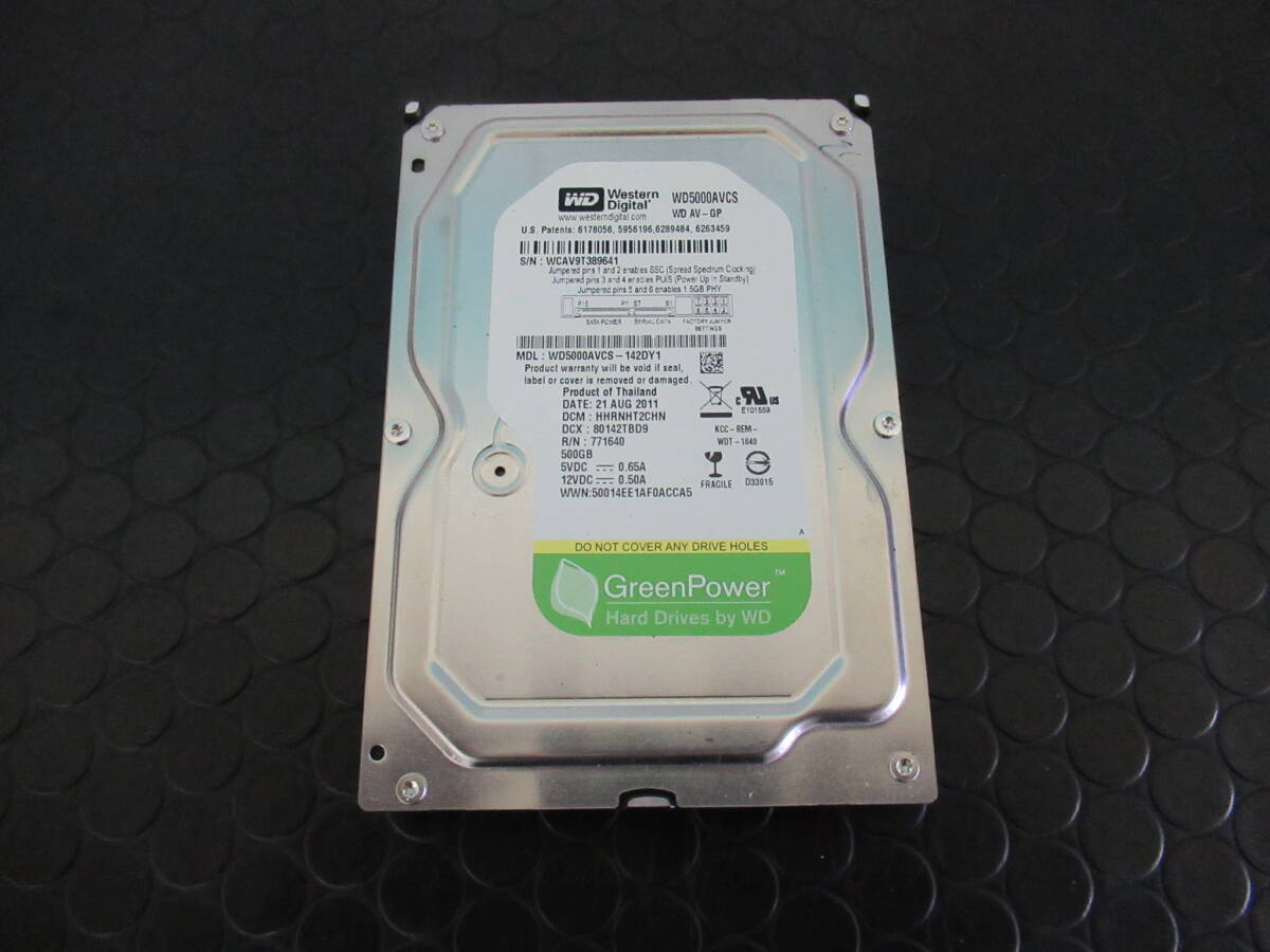 ◆◇【DIGA・換装用HDD 500GB☆交換/修理】WDC WD5000AVCS-142DY1 500GB ☆DMR-BZT700 BZT600 BWT500 BRT300他☆PT4778◇◆拍卖