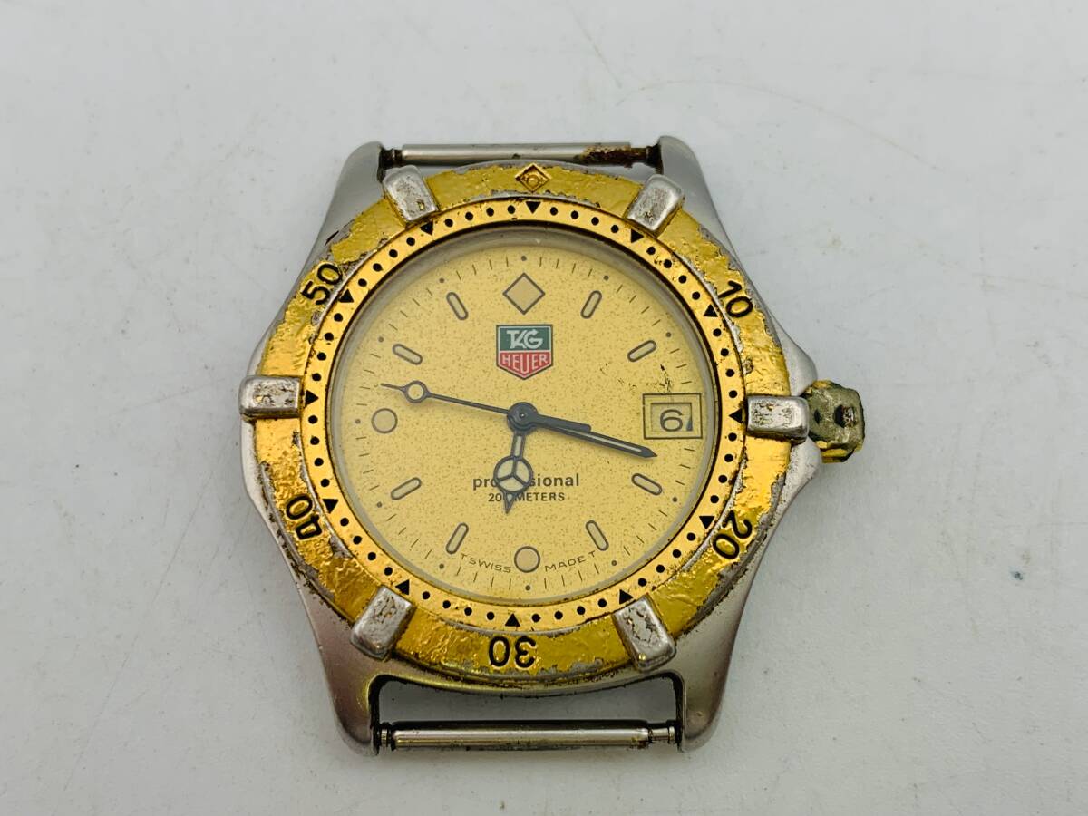 【フェイスのみ】TAG HEUER professional 時計 金文字盤 3針 デイト表示 SINCE 1860 964.013R タグ ホイヤー スイス製【60】251010HTQ61W拍卖