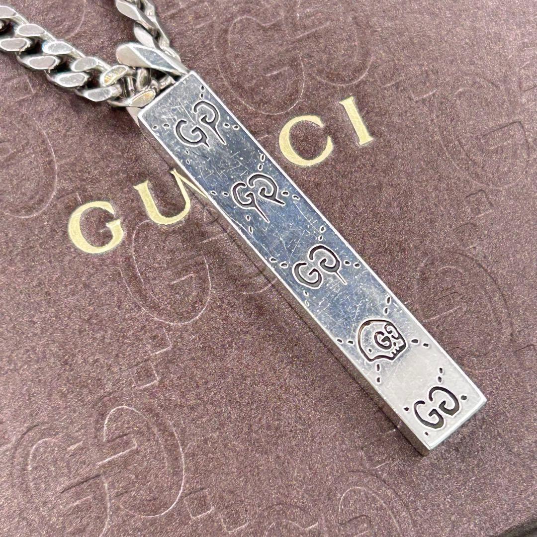 GUCCI グッチ ゴースト バー 喜平チェーン ネックレス拍卖