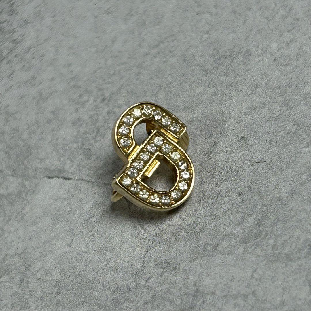 Christian Dior 片耳 CDロゴ ラインストーン イヤリング拍卖