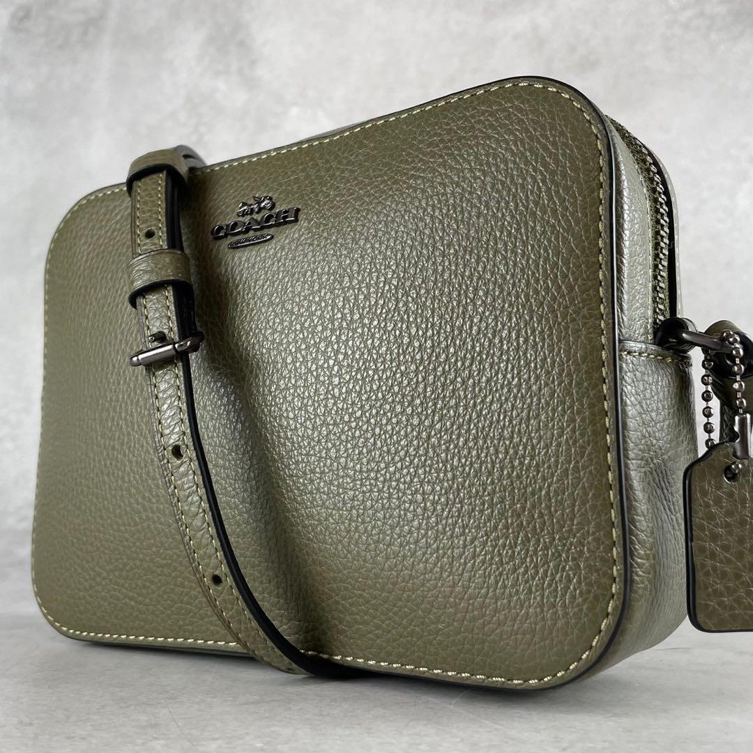 COACH コーチ レザー ショルダーバッグ ミニショルダー オリーブ カーキ拍卖