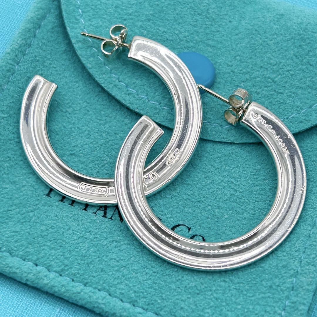 Tiffany&Co. ティファニー 希少 1837 ナロー フープ ピアス拍卖