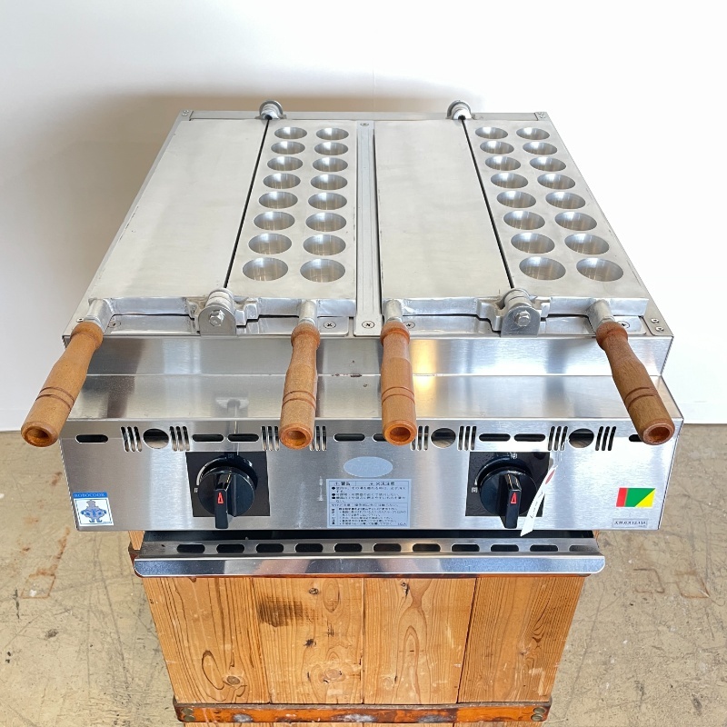 北海道・九州・沖縄・離島等追加送料有【中古】 タコ焼き機 IGA 都市ガス 幅495×奥行445×高200mm (No.a007) 業務用 厨房機器拍卖