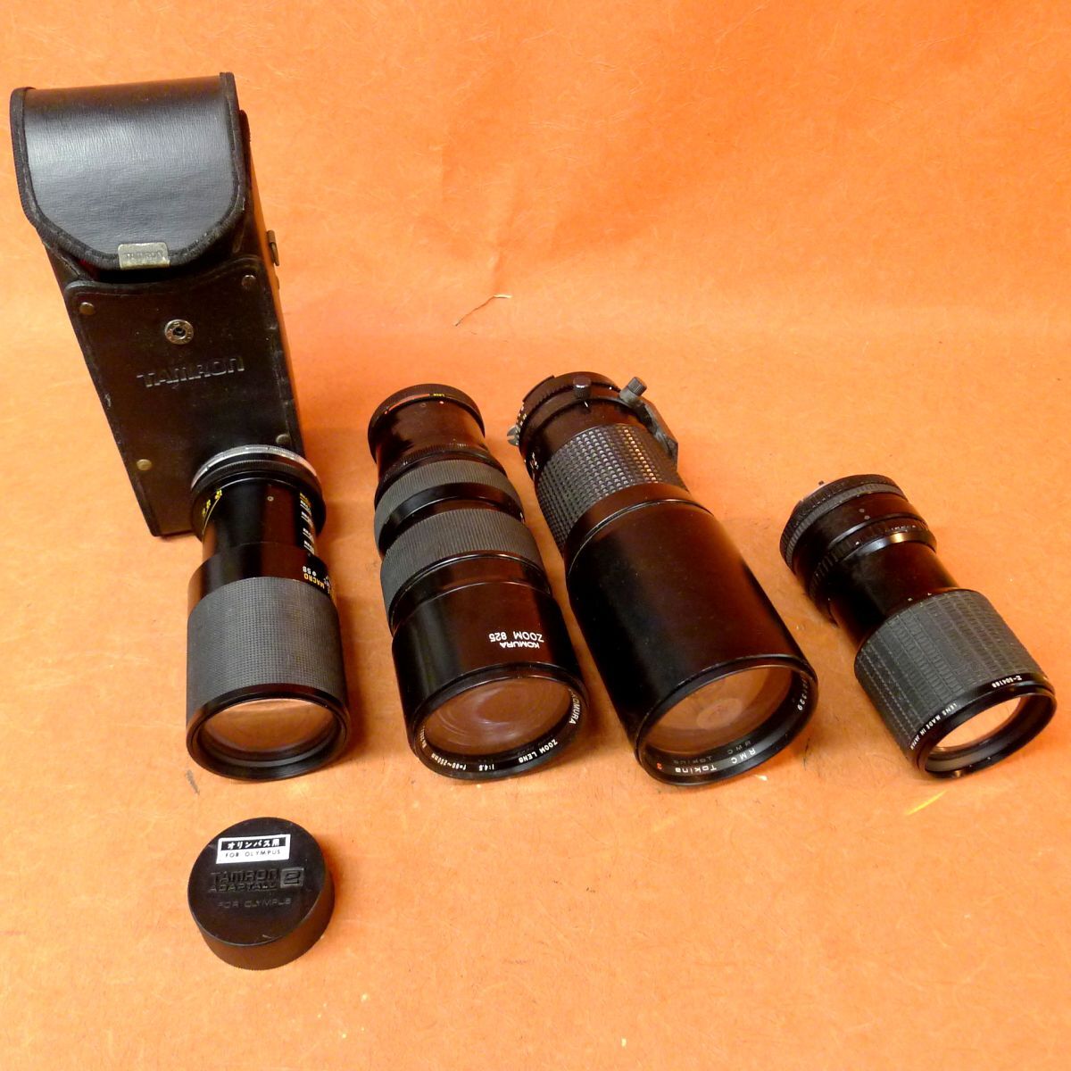 j◆140 レンズまとめて4点①SUPER-KOMURA 1:4.5 90-250②RMC TOKINA 400 1:5.6③SIGMA ZOOM-β MULTI-COATED 1:3.5 70-150等/60拍卖