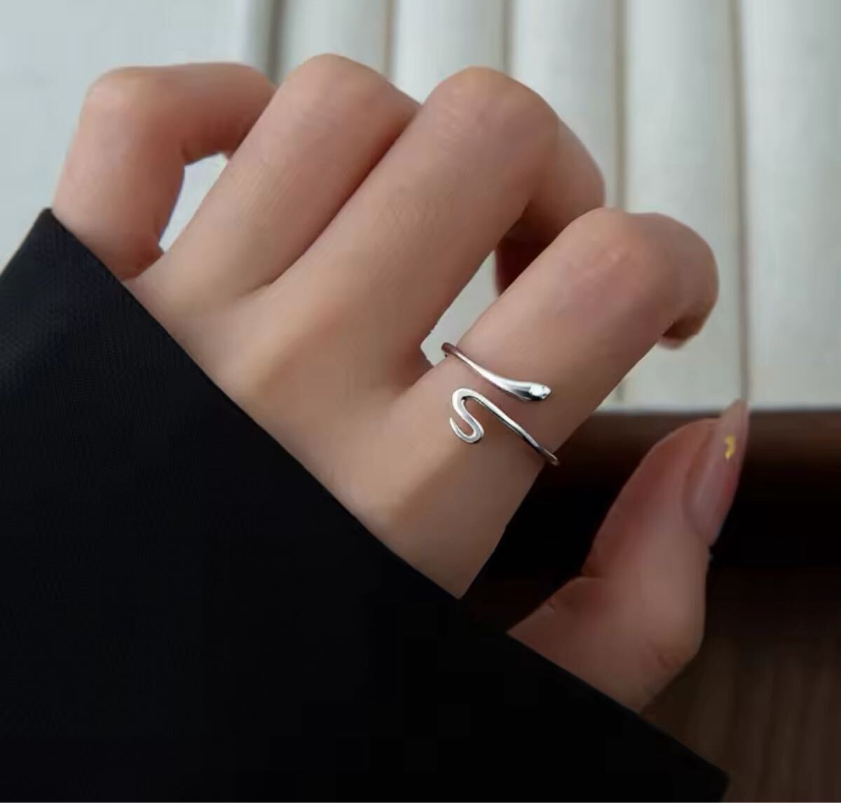 蛇 リング 指輪 シルバーリング シルバー アクセサリー拍卖