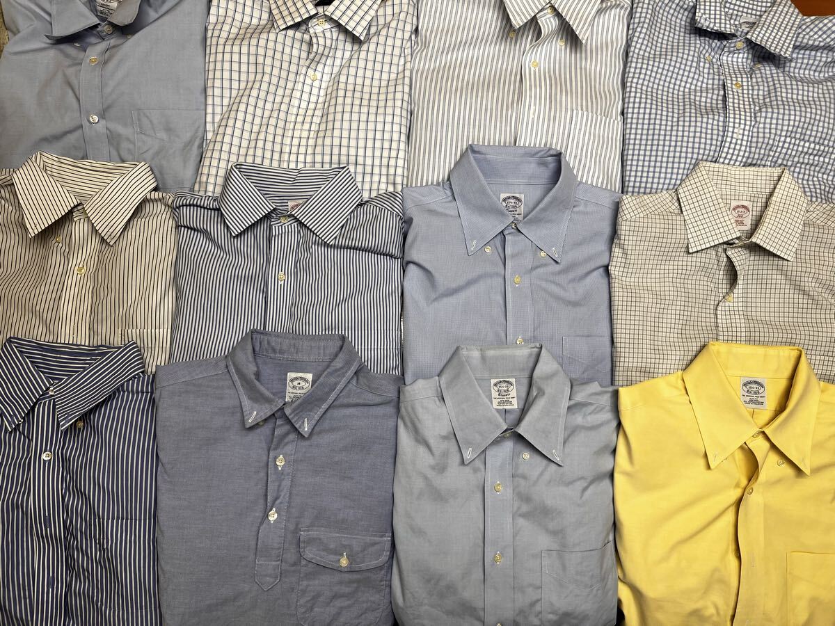 USA古着 長袖 ブルックス ブラザーズ シャツ M15 サイズ12 枚 セット まとめ売り 1円スタート 大量 卸売り アメリカ古着 長袖シャツ拍卖