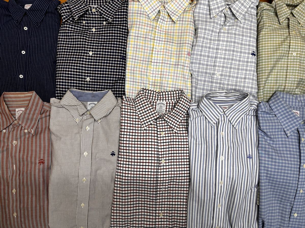 USA古着 長袖 ブルックス ブラザーズ ワンポイント ひつじ シャツ 10 枚 セット まとめ売り 1円スタート 大量 卸売り アメリカ古着 拍卖