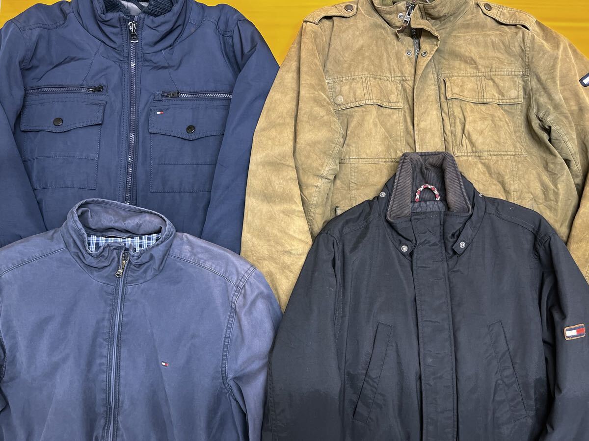 USA古着卸 トミー ジャケット 4 枚セット まとめ売り 1円スタート 大量 卸売り アメリカ古着 アウター USA古着卸 アメリカ古着 長袖拍卖