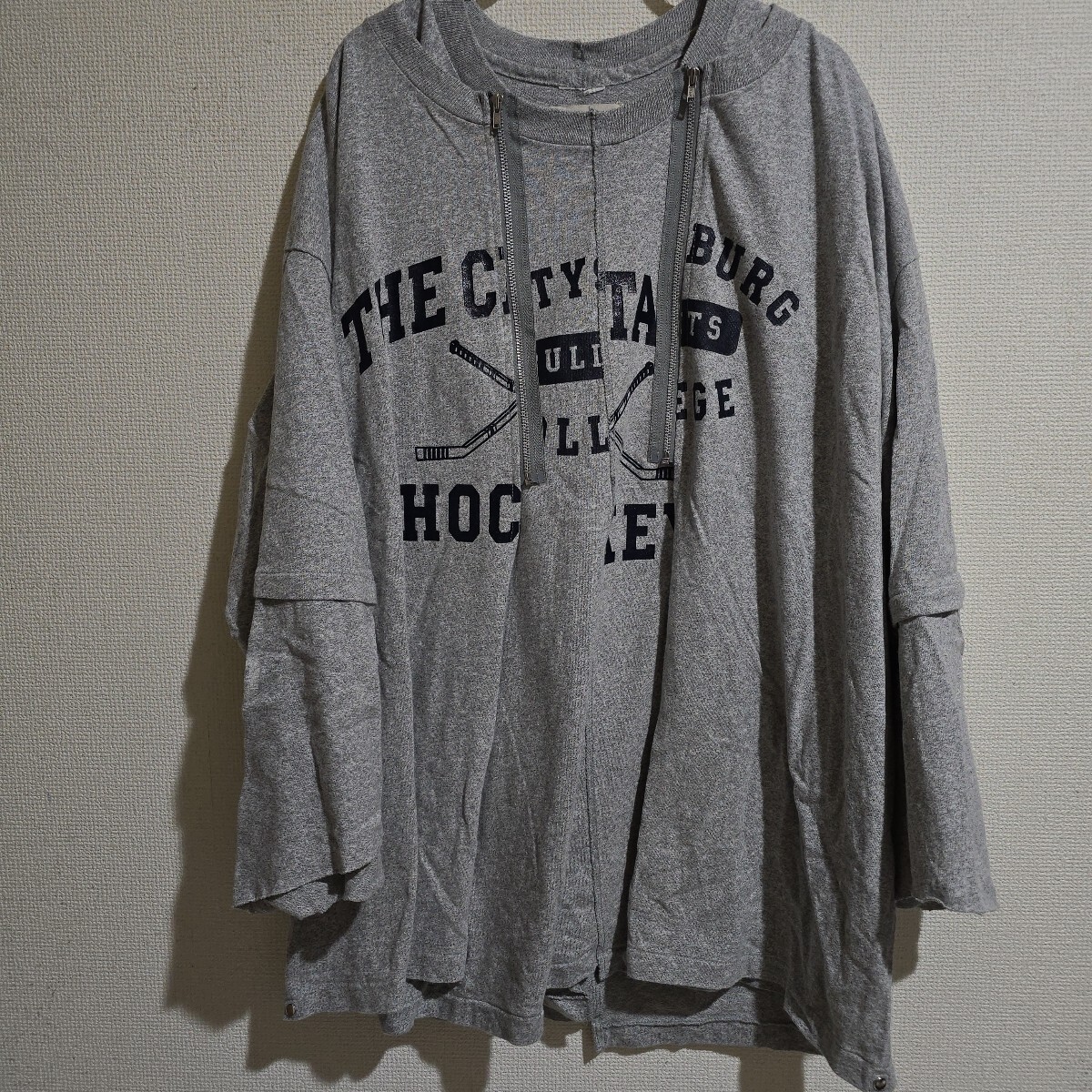 人気希少レア ジャーナルスタンダード購入 77crca ナナナナサーカ リメイクカットソー 2way カーディガン拍卖