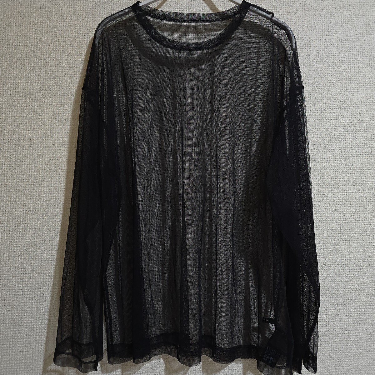 人気希少レア 新品タグ付き ジャーナルスタンダード購入 シアーチュールカットソー プルオーバー 黒拍卖