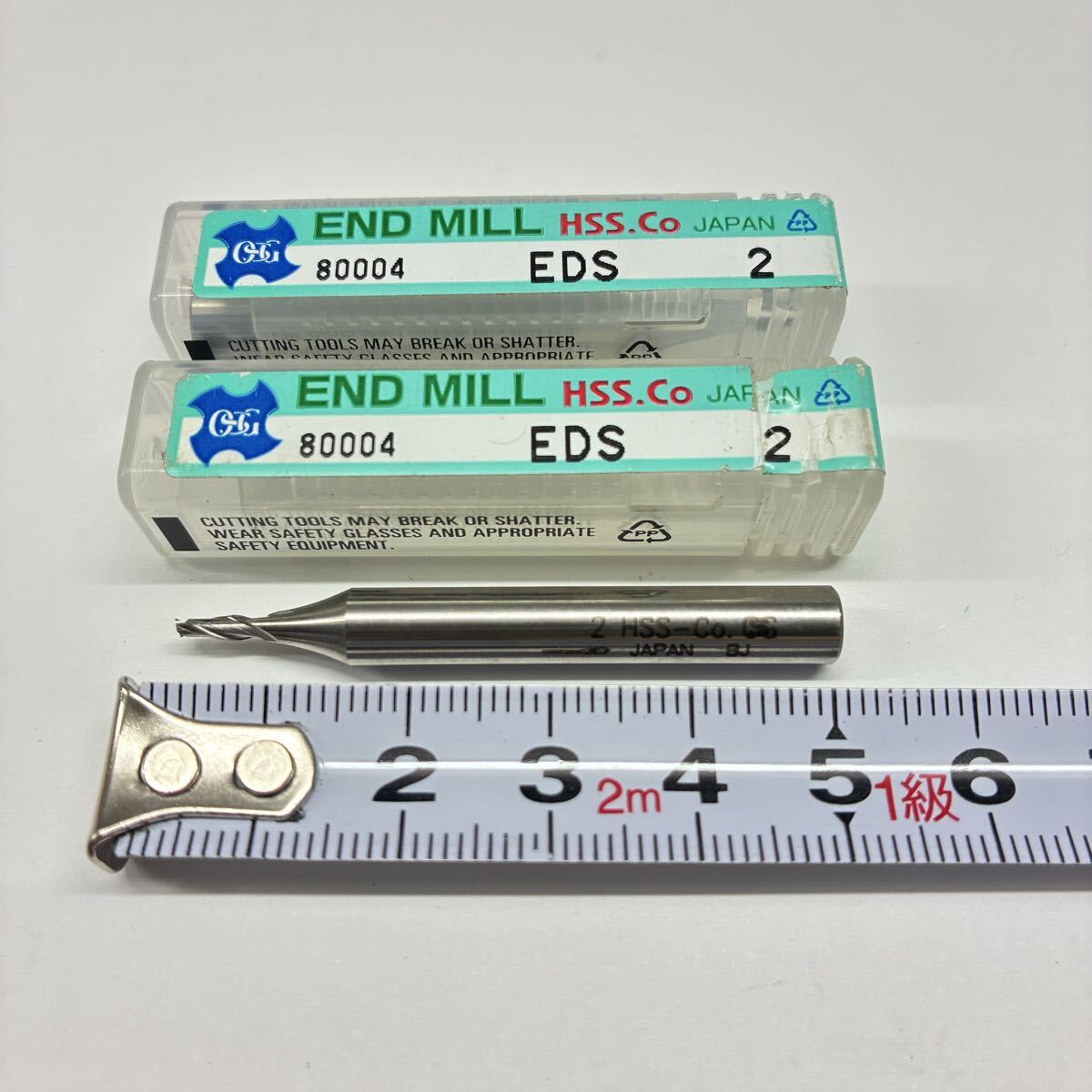 ■送料180円■ 未開封1点 開封済1点 2点セット オーエスジー OSG ハイスエンドミル 2枚刃 EDS 2 鉄工 消耗品 ボール盤 切削工具 HSS-Co拍卖