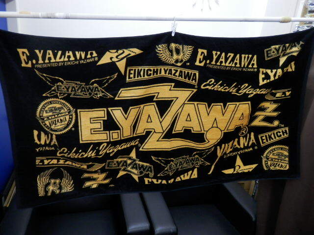 #73152【中古品】コレクター放出品!矢沢永吉 E.YAZAWA SBT スペシャルビーチタオル オールロゴ エンブレム ロゴ ALL LOGOS 約80×150cm拍卖