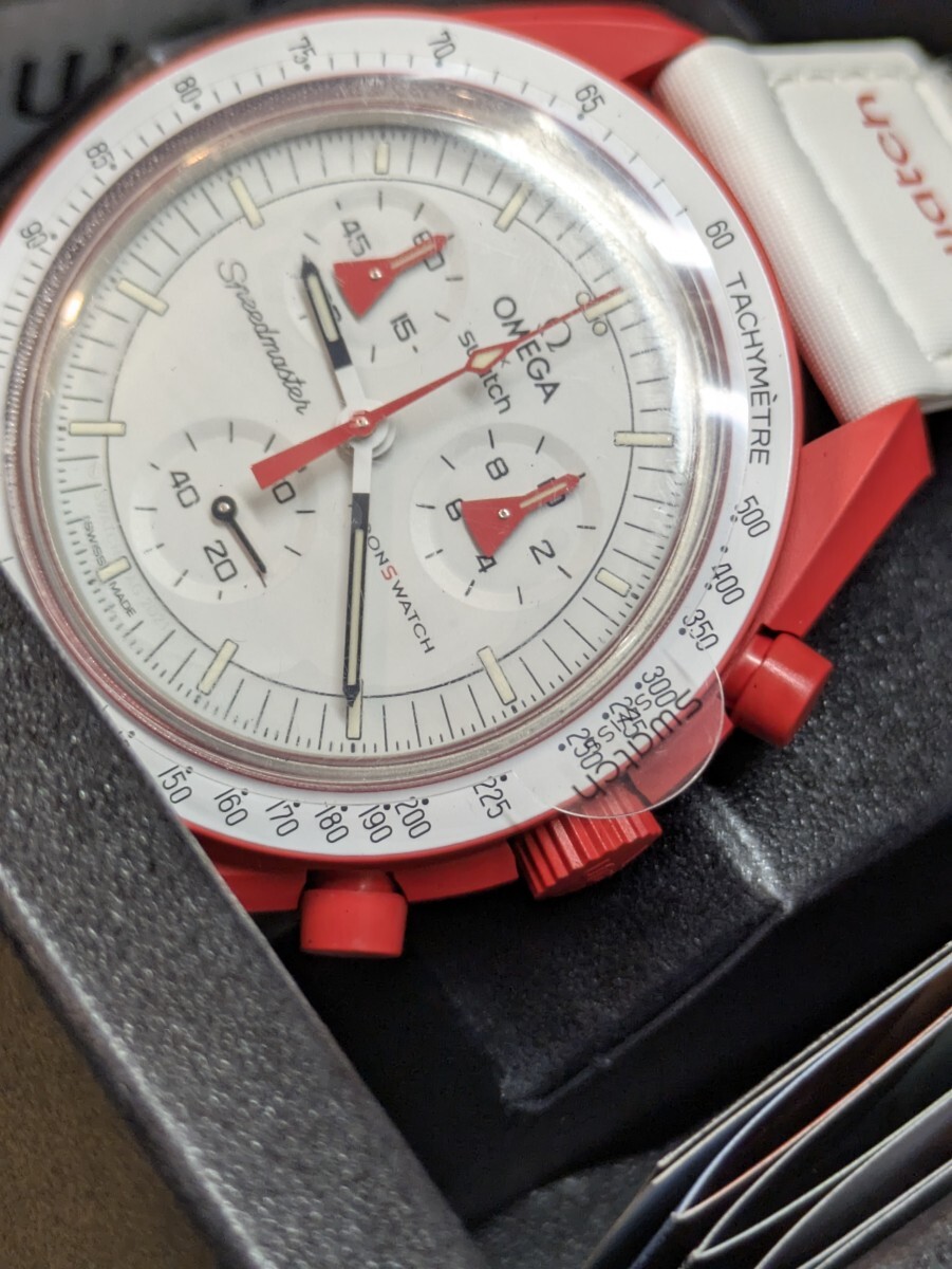 新品!! オメガ スウォッチ 箱付 マーズ 本物ですよ拍卖