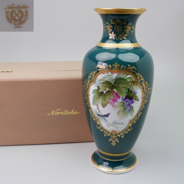 Noritake ノリタケ スタジオコレクション JAPAN フラワーベース 箱付拍卖