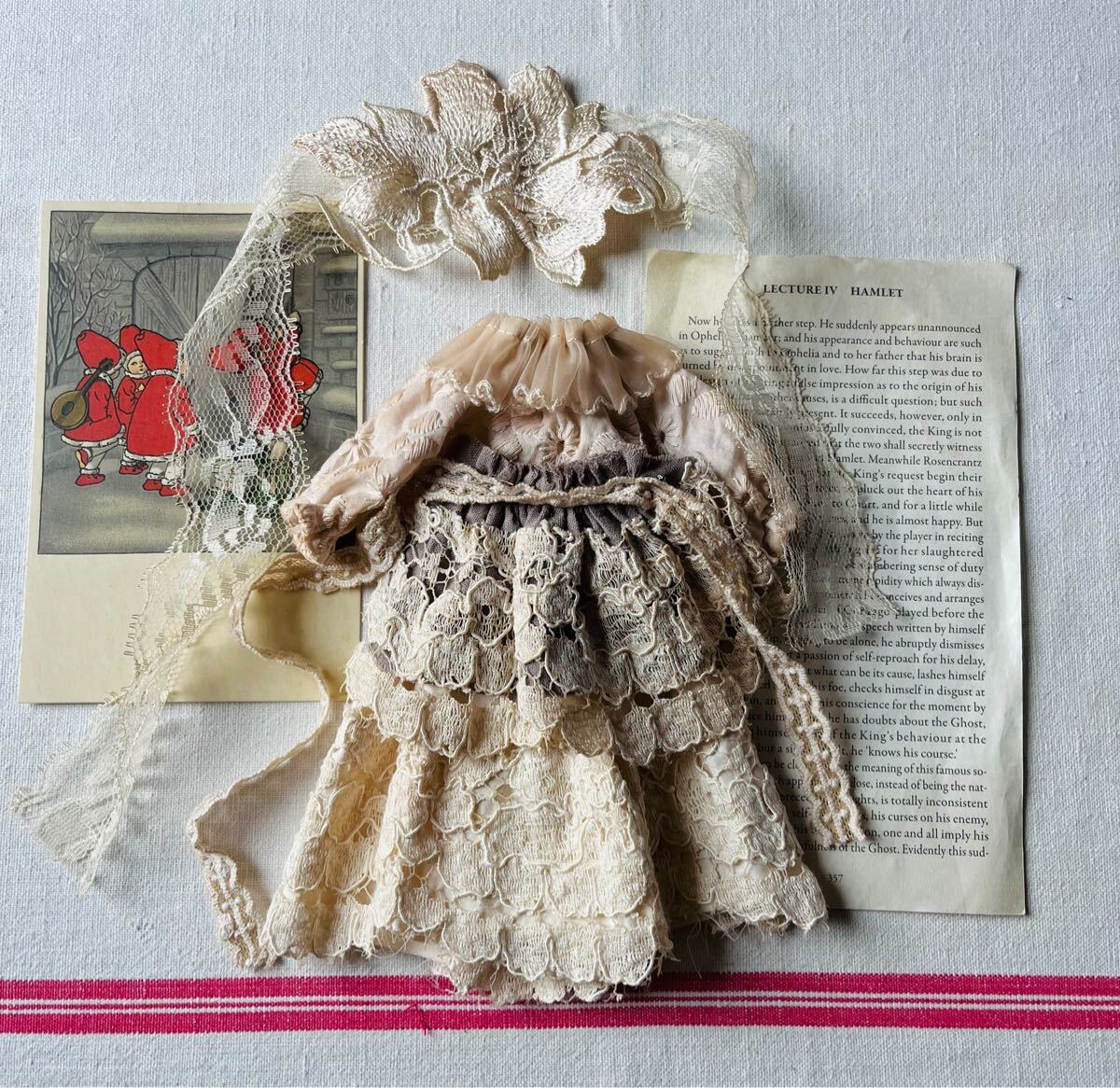 紅茶染めアンティーク加工お洋服セット/ブライスアウトフィット/ネオブライスお洋服/ドール服/ハンドメイド/moof拍卖