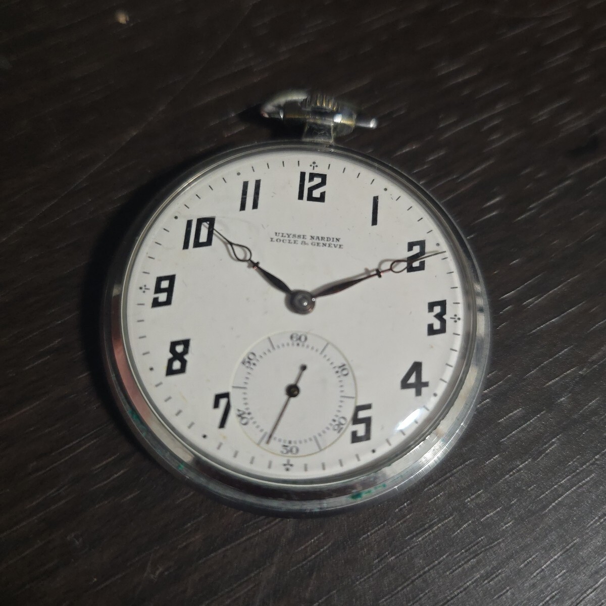 ユリス・ナルダン  懐中時計 アンティーク ホワイト 文字盤 手巻き中古拍卖