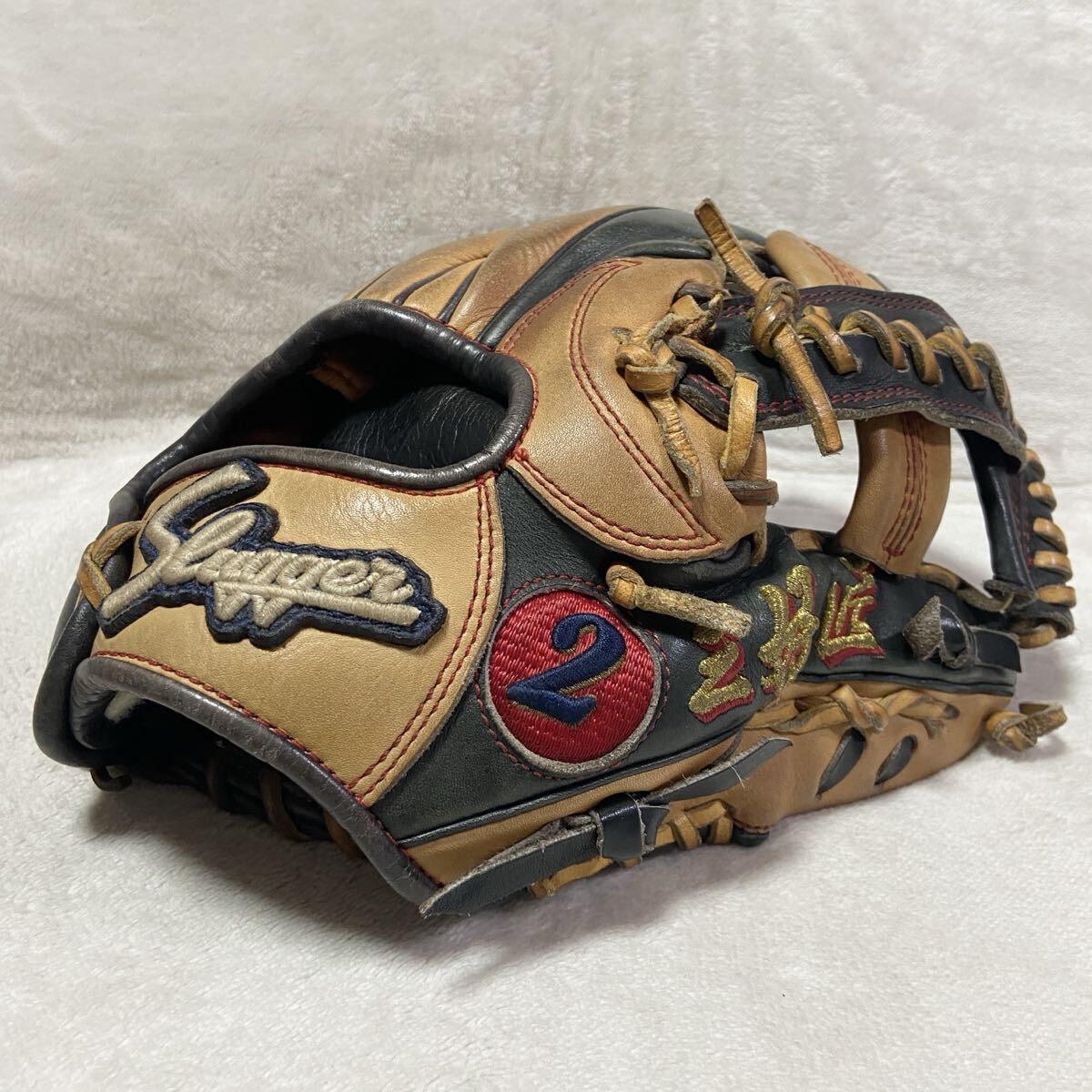 元楽天イーグルス 広島カープ 三好匠選手 実使用 支給品 スラッガー 硬式 グローブ 1040拍卖