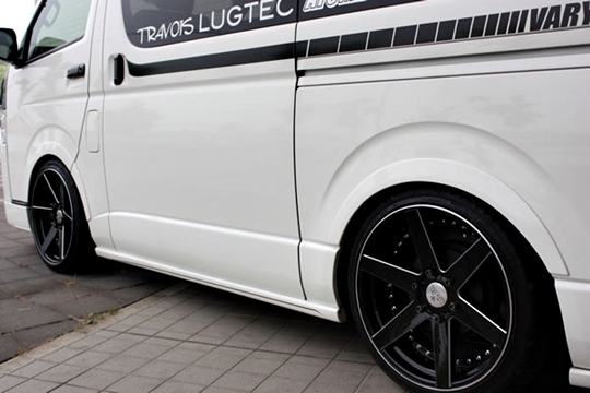 「VARY/ヴァリアント」200系ハイエース用ローフォルム フェンダートリム(+20mm&+30mm)x1台分拍卖