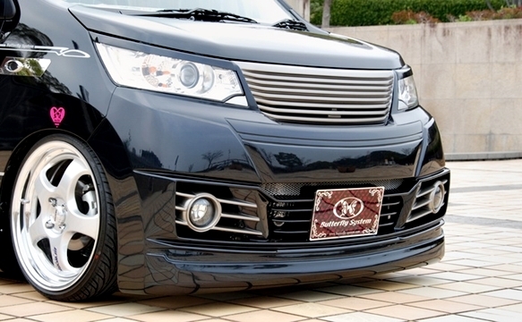 「バタフライシステム/黒死蝶 2nd」ワゴンR スティングレー(MH34S)用フロントバンパー(グリル一体式)拍卖