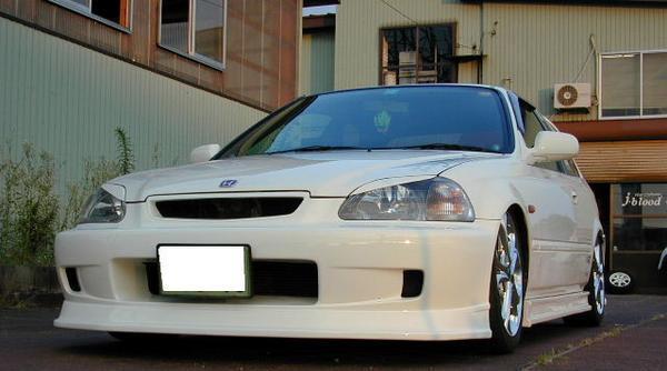 「ジェイブラッド/j-blood」シビック タイプR(EK9)前期/3ドア用グリル一体式フロントバンパー(ソフトFRP)拍卖